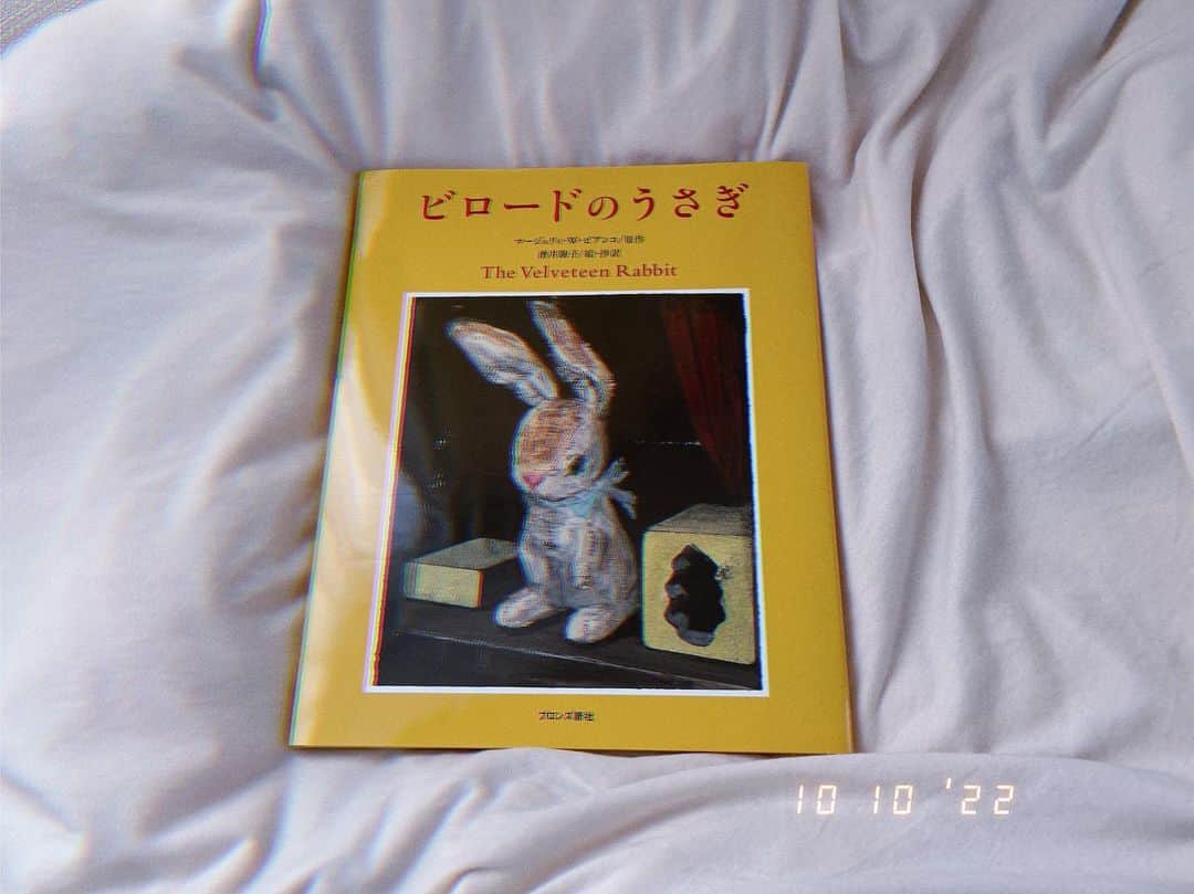 宮下かな子のインスタグラム：「🐇  大人に読んでほしい絵本。 #ビロードのうさぎ 小さい頃、ずっと一緒にいたぬいぐるみはありましたか？  私は寝る時必ず一緒だった クマのぬいぐるみを思い出してうるうる🧸 酒井駒子さんの優しくてどこか切なくなる絵も大好きです。  #酒井駒子 さん #絵本 #thevelveteenrabbit  #margerywilliams」