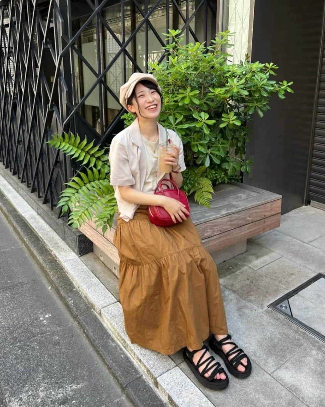 加藤一華さんのインスタグラム写真 - (加藤一華Instagram)「. 帽子の形がキノピオ🍄  早くも毎日涼しくなってて 夏終わっちゃうなぁ〜！😫🍃  #ootd #プチプラコーデ #低身長コーデ  #153cmコーデ  #uniqloコーデ  #guコーデ #いつかの #過去pic #左手にはカフェラテ  #いち推しコーデ  🏷タグは４枚目！」10月10日 23時02分 - ichika_kato