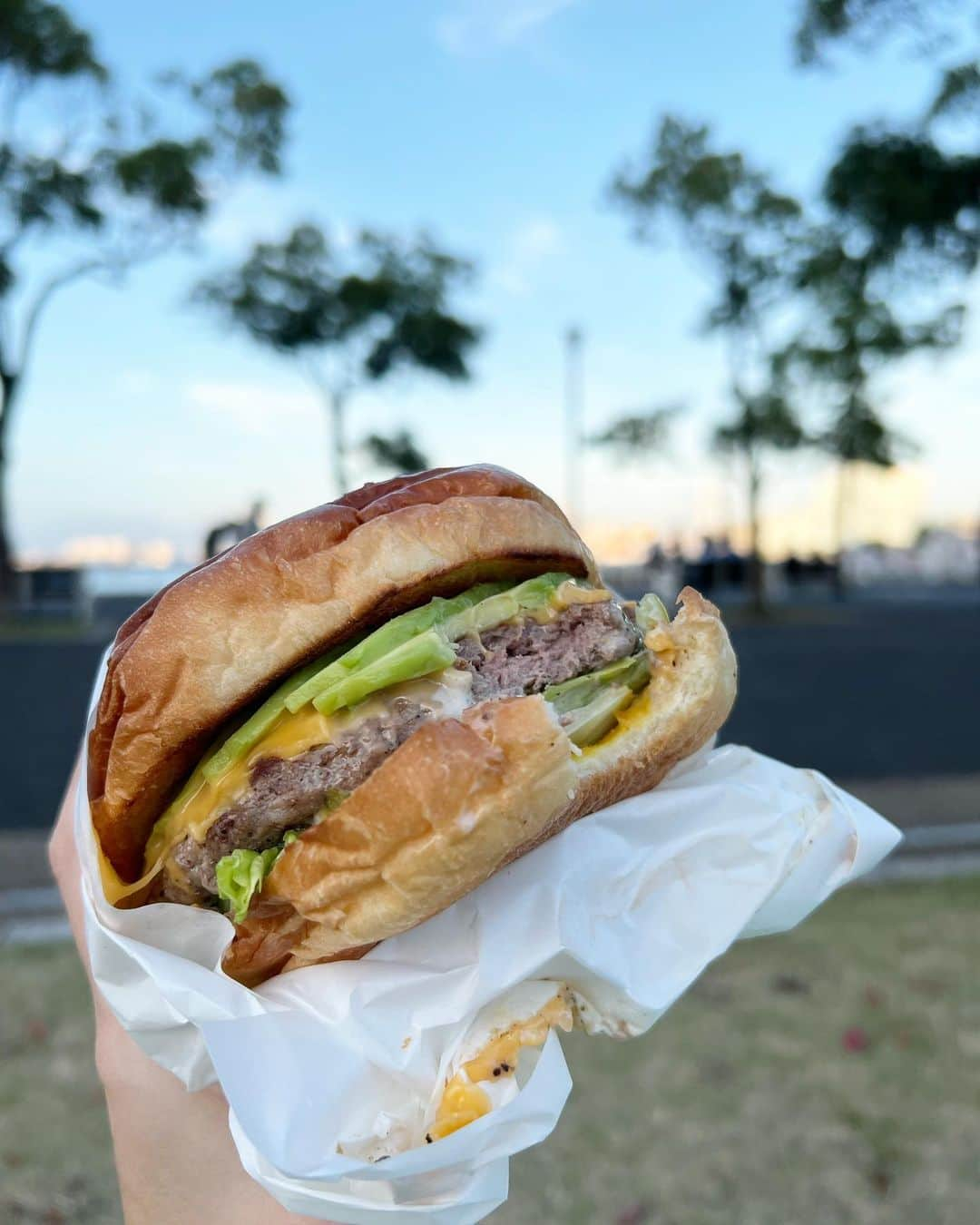 うさびったさんのインスタグラム写真 - (うさびったInstagram)「I got burger takeout! アイドルタイムでどこも入れなかったのでハンバーガーテイクアウト🍔✨  横浜港からのクルーズいつか乗ってみたいなぁ🚢✨  飛鳥IIのクリスマスクルーズとか憧れる🥹🎄🤍  #横浜港 #フィリップリム #sacai #31philliplim #yokohama」10月10日 23時09分 - usavitta