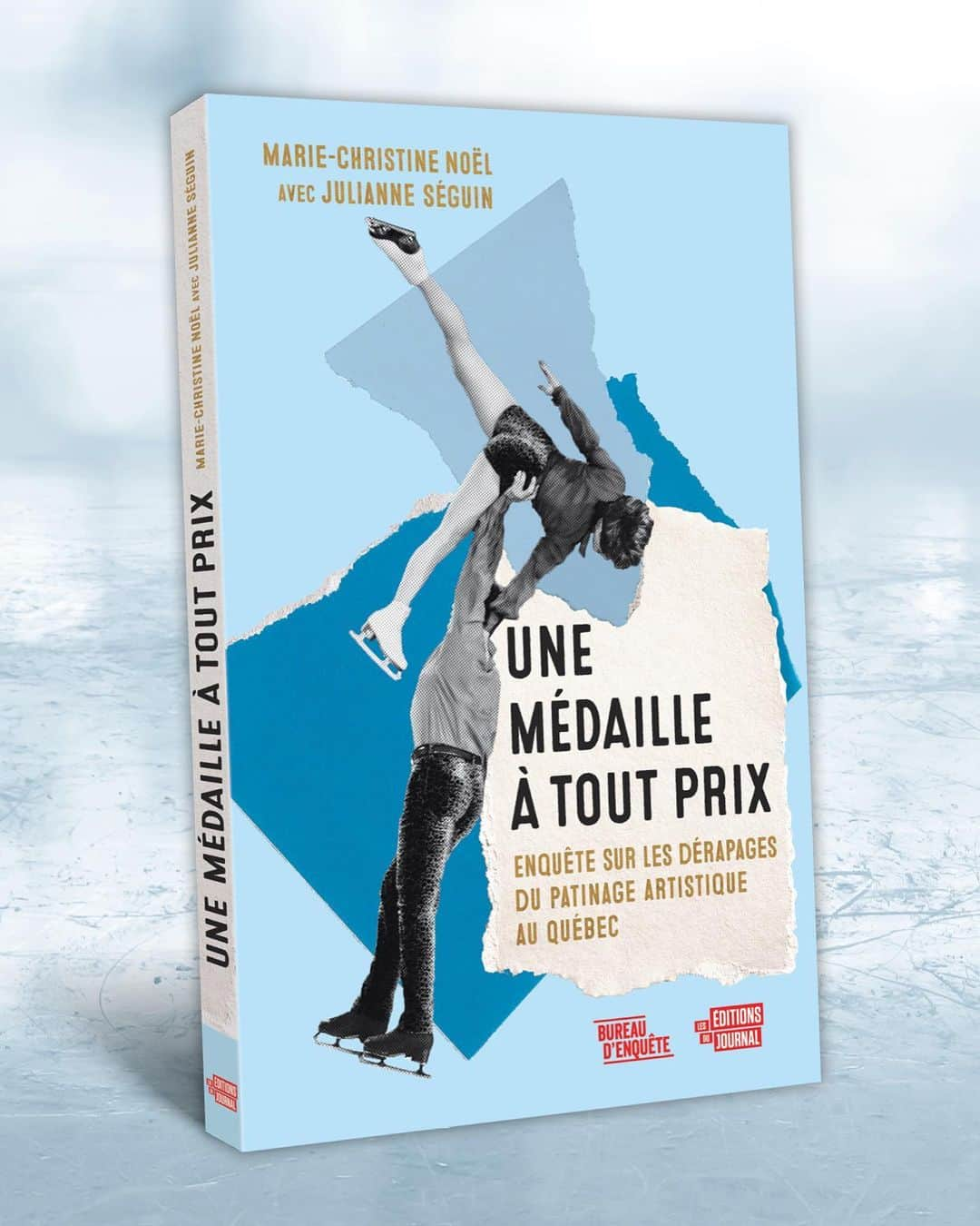 ジュリアン・セガンのインスタグラム：「Fierté. Voici notre livre. Une enquête sur les dérapages dans le milieu du patinage artistique et l’histoire de la patineuse @julianneseguin . En librairie le 19 octobre 2022. Le lien de la prévente dans notre bio.」