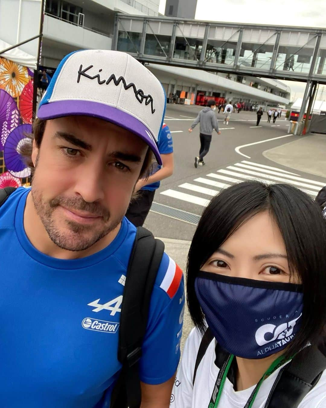 おつぽんのインスタグラム：「2 times World Champion Fernando Alonso!  Gracias! Enjoy Japan!🇯🇵  #f1 #formula1 #f1jp #alpine」