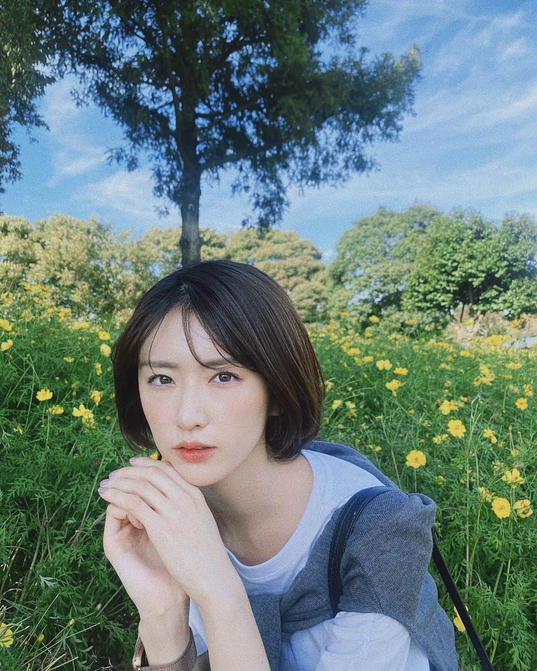 樋口柚子のインスタグラム：「秋桜〜🌼」