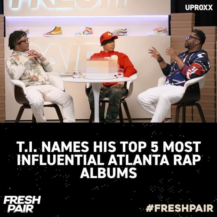 ジャスト・ブレイズのインスタグラム：「Coming up on the next episode of #freshpair w me and sis @kattycustoms, my brother @troubleman31 breaks down his top 5 Atlanta rap albums.  What’s yours?」