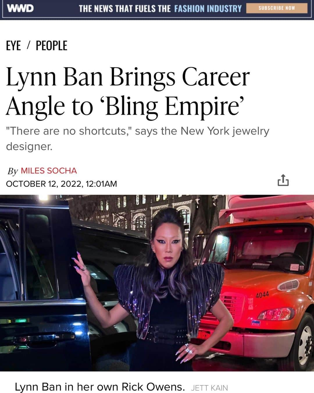 Lynn Banのインスタグラム：「✨BLING BLING✨Thank you @wwd ❤️」