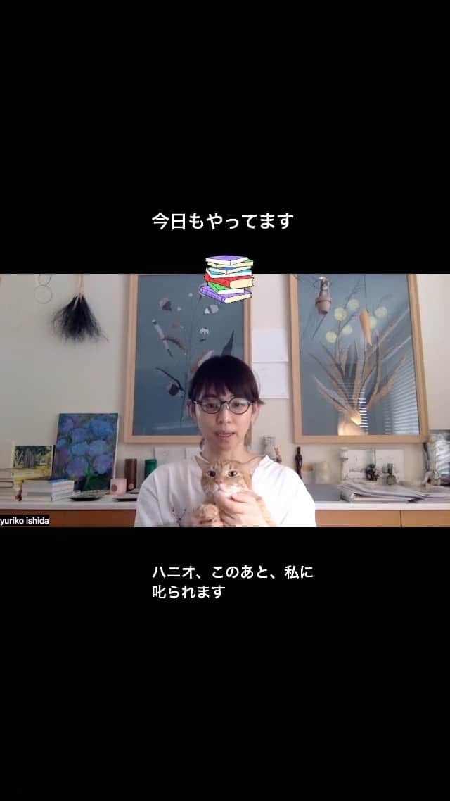 石田ゆり子のインスタグラム：「本日も、フランス語。 ハニオを叱ってるのは 当たり前ですけど本気ではないです🐒 それにしても フランス語って本当に， いちいち響きが素敵なので、 難解でも学ぶのは楽しい。 #ハニオとフランス語レッスン」