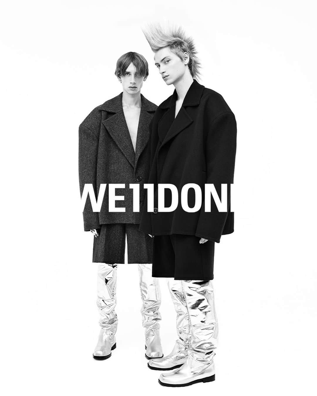 のインスタグラム：「Fall Winter 2022 campaign   Photographer: Willy Vanderperre @willyvanderperre Stylist: Olivier Rizzo #olivierrizzo Hair Stylist: Louis Ghewy @louisghewy Make-up: Lynsey Alexander @lynseyalexander Casting Director: Ashley Brokaw @ashleybrokaw  #WE11DONEFW22」