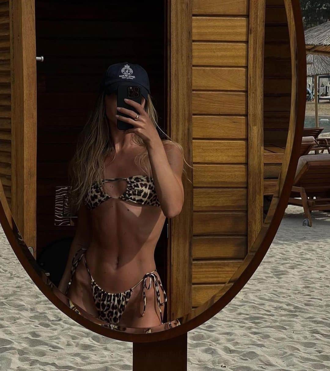 のインスタグラム：「Island Vibes  . . . . #runwaydreamz #vintagefashion #love #obsessed #streetstyle #jeans #girl #goals #sustainablefashion #shorts #lifestyle #tan #custom #denim #sexy #girlssupportgirls #girlpower #vintage #reconstructed #iconic #couture #vintagefashion #beach #essentials #shortshorts #photography #inspo #beachgirl」