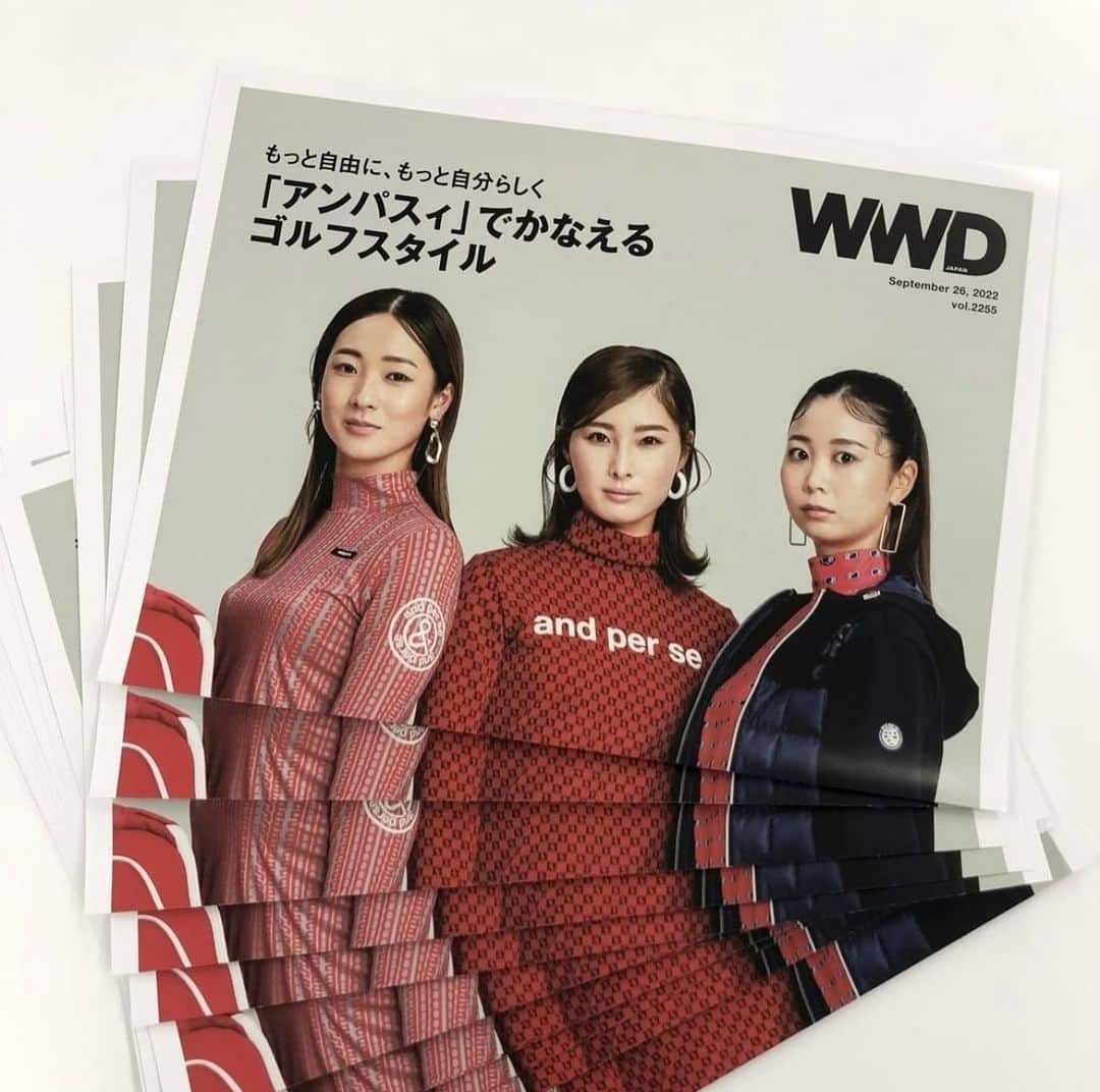 鶴岡果恋のインスタグラム：「. 今回はゴルフ雑誌の撮影ではなく WWDというファッション誌の 撮影をさせて頂きました！  普段とは違う雰囲気の撮影で ドキドキ感も満載でした たくさんの方にみて頂けたらなと。  このウェアもandperse?! となるコーディネートばかり 是非みてください！  #WWD  #andperse」