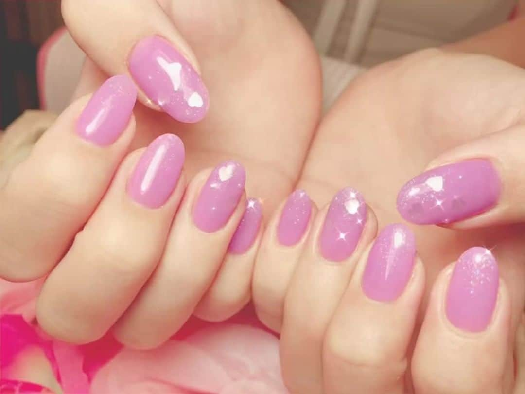 AchaNailのインスタグラム：「シアーラベンダー💜 ⁡ https://ameblo.jp/acha-nail/entry-12761503579.html ⁡ #ネイル #ジェルネイル #フィルイン #フィルイン導入サロン #南池袋 #池袋 #池袋ネイルサロン #ネイルデザイン #パープルピンク #シアーネイル #ワンカラーネイル #ハートネイル #ゆめかわネイル #ガーリーネイル #パープルネイル #ピンクネイル #ラベンダーネイル #シアーラベンダー #オフィスネイル #Nails #AchaNail #NailStagram #InstaNails #Nailart #JapaneseNailart #NailDesign #Gelnails #kawaii #네일 #日式美甲」