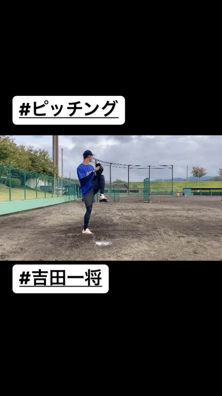 吉田一将のインスタグラム：「久々のピッチング👍 やっぱり傾斜と平地は感覚変わりますね 投手はマウンドでパフォーマンスを発揮できないといけませんので🙆‍♂️ 次回はもう少し高い位置で撮影します #吉田一将  #ピッチング #ピッチング練習  #キャッチボール #キャッチボールしたい」