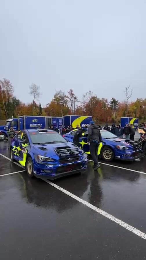 のインスタグラム：「🔴LIVE #LSPR Parc Expose at Fox Marquette Subaru. Let’s go team!   @lakesuperiorperformancerally @ara_rally @subaru_usa #lspr2022 #ararally #subaru #rally」
