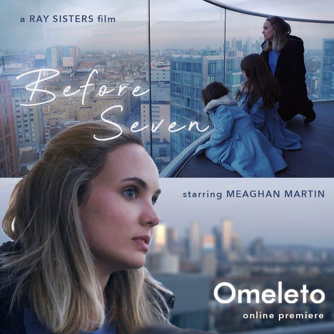 メガン・ジェット・マーティンのインスタグラム：「🎬 Online Premiere News! Omeleto is distributing “Before Seven”, our narrative short film starring Meaghan Martin. Watch now (for free!) on @omeletocom YouTube Channel. Link in bio.   After finishing its film festival run, Before Seven is making its public debut. With its audience of over 3.4 million, and an amazing dedication to the curation of short films, we couldn’t be happier to join the Omeleto family and its channel of award-winning & compelling films! 🏆   Thanks to everyone who made this film possible & helped along the way. And for the festival programmers @cinequestorg @stallercenter @sdfilmfestival 🙌🏼  Logline: On a cloudy London day, an American babysitter takes care of two young British sisters. Parental instincts and the fragility of misunderstandings rise to the surface, as she realizes something is amiss.   Directors • RAY SISTERS [Austin + Westin Ray]  Starring •  @meaghanjette [Sage] Claudia and Delilah [Emmeline & Abigail] @k8.ellen [Claire] @barryjohnkinsella [Marcus] Tom Sharp [Felix] @taragodolphin [Nicole]  Writer • Westin Ray Cinematography • Austin Ray 2nd AC • @lucybilcock  Sound Recordist • @daniel_alarcons  Man on Phone • @oli_higginson  Music Composer • @austinraycomposer  Supervising Sound Editor & Re-Recording Mixer • @vicariousauteur  Edit • RAY SISTERS Additional Editing • @michaelelliotinbk  Colorist • @funstoppersteve  VFX • @thearterylab   #beforeseven #omeleto #meaghanmartin #shortfilms」