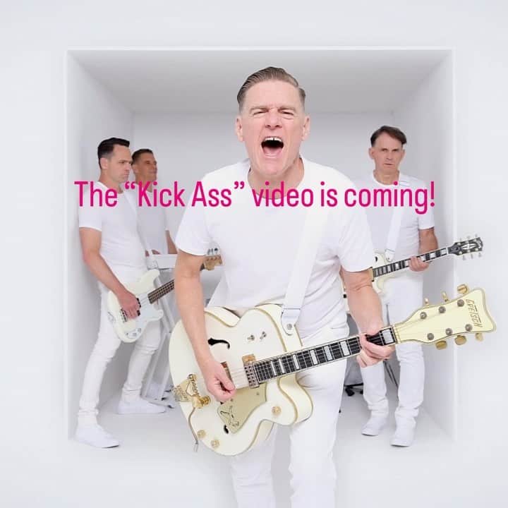 ブライアン・アダムスのインスタグラム：「The “Kick Ass” video with John Cleese premieres October 18 at 12 PM ET 🎸 Sign up for the premiere by clicking the link in the story. #bryanadamskickass #johncleesekickass」