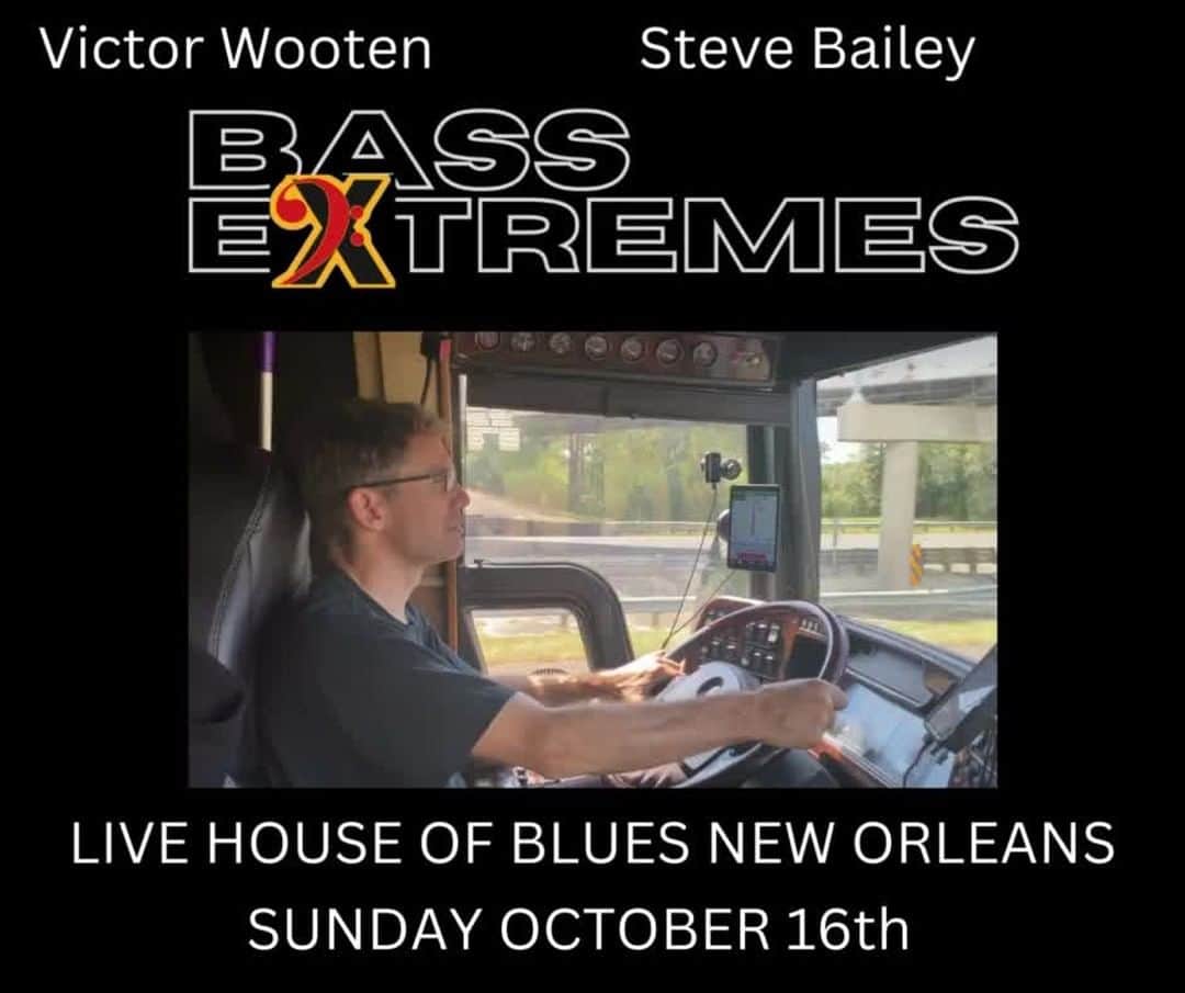 ヴィクター・ウッテンのインスタグラム：「Hey Friends in New Orleans! Bass Extremes will be at the House Of Blues this Sunday October 16th. Grab your tickets from the link below!   https://livemu.sc/3f8oWpm」