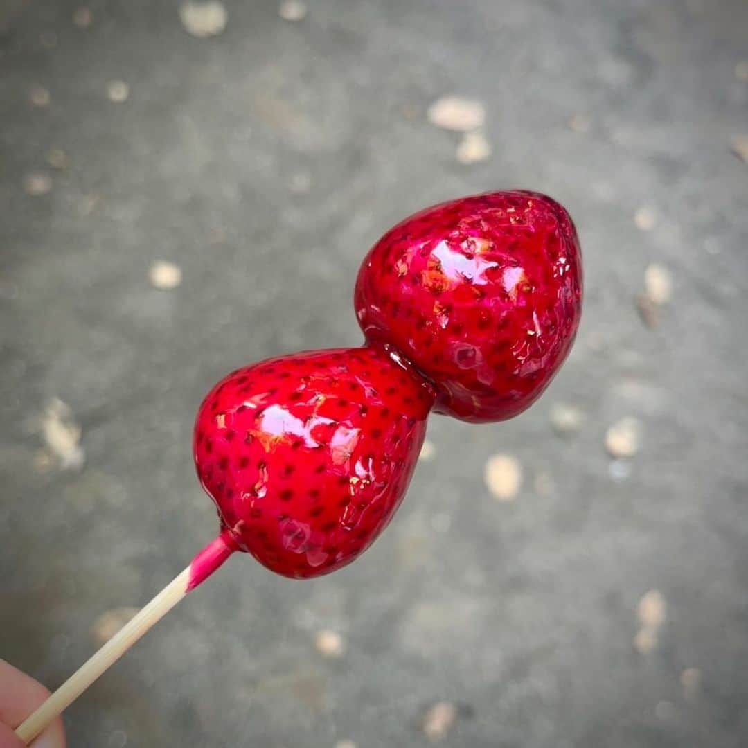 白鳥玉季さんのインスタグラム写真 - (白鳥玉季Instagram)「⁡ ⁡ 秋祭りで食べたイチゴ飴美味しかったな〜🍓」10月15日 12時55分 - shiratori_tamaki