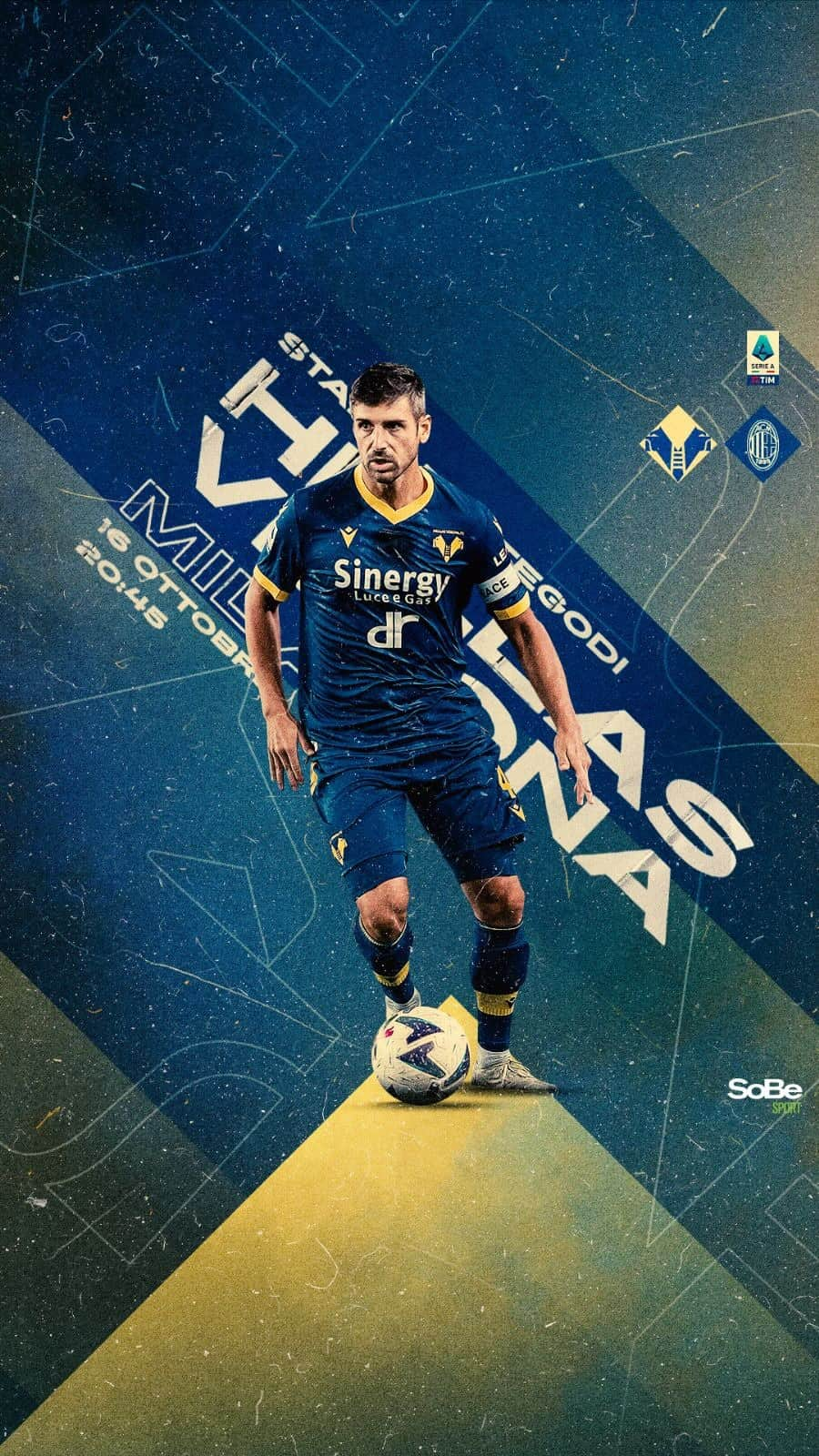 ミゲル・ヴェローゾのインスタグラム：「🟡🔵 #tomorrow #HellasVeronaMilan @hellasveronafc @seriea」