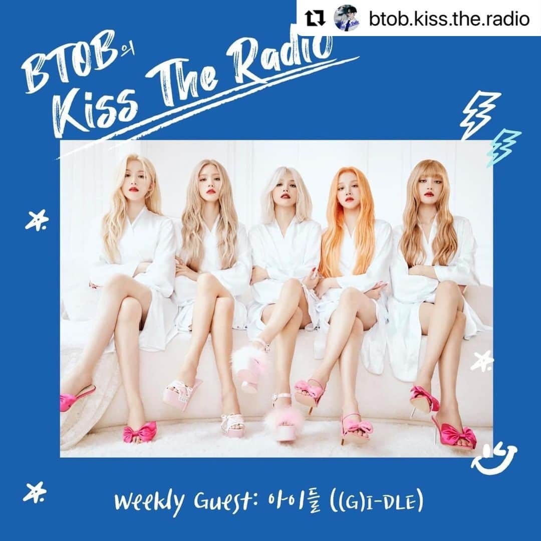 (G)I-DLEさんのインスタグラム写真 - ((G)I-DLEInstagram)「#Repost @btob.kiss.the.radio ・・・ 🐿 221019 <원샷 초대석> 카리스마 걸크러쉬 뿜뿜❤ 사랑스런 큐브 덩생들 #아이들 과 함께 합니다 - "우리 아기들 윙크 원샷 잡아주세요" "포도피스 원샷 잡아주세요” 아이들에게 보고싶은 [원샷]! "우리 언니들 이거 잘해요" “이거 해주세요" 등등 궁금한 점, 부탁하고 싶은 [미션], [요청], [제보], [아무말], [사랑고백] 등등 아래 ✨댓글✨에 남겨주세요 - #여자아이들 #GIDLE #I_love #Nxde #키스더라디오 #비키라 #비투비의키스더라디오」10月16日 18時41分 - official_g_i_dle