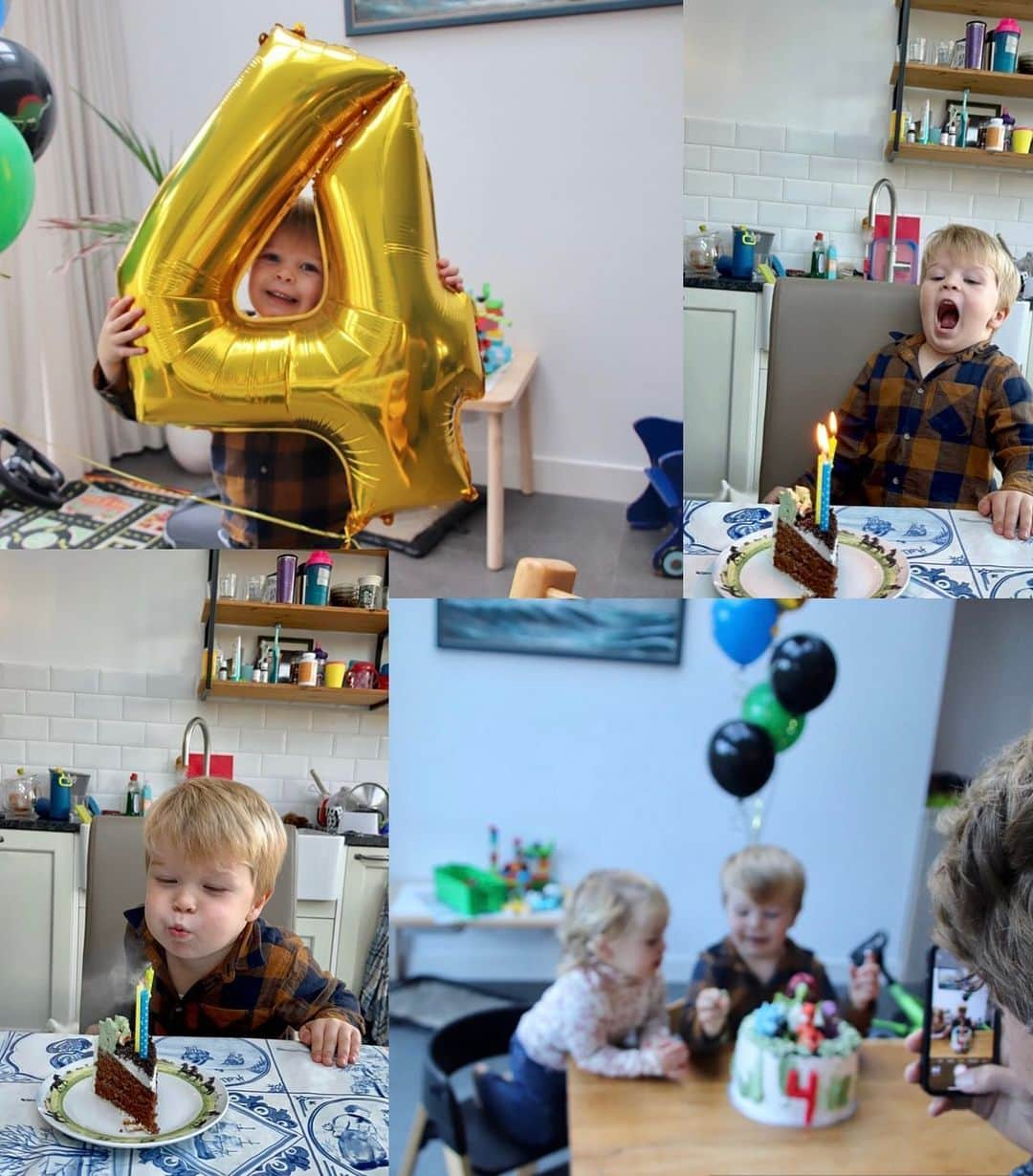 ヘザー・リチャードソンのインスタグラム：「Brent is 4! 🥳 #HappyBirthday ❤️」