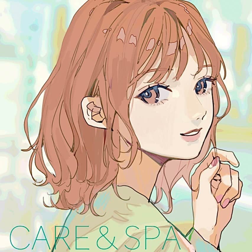 柳すえのインスタグラム：「ミディアム  Mili CARE&SPAさん サイト用イラスト🖼」