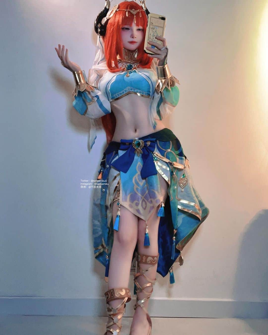 千夜未来のインスタグラム：「Nilou🧡 #nilou #genshinimpact #cosplay」