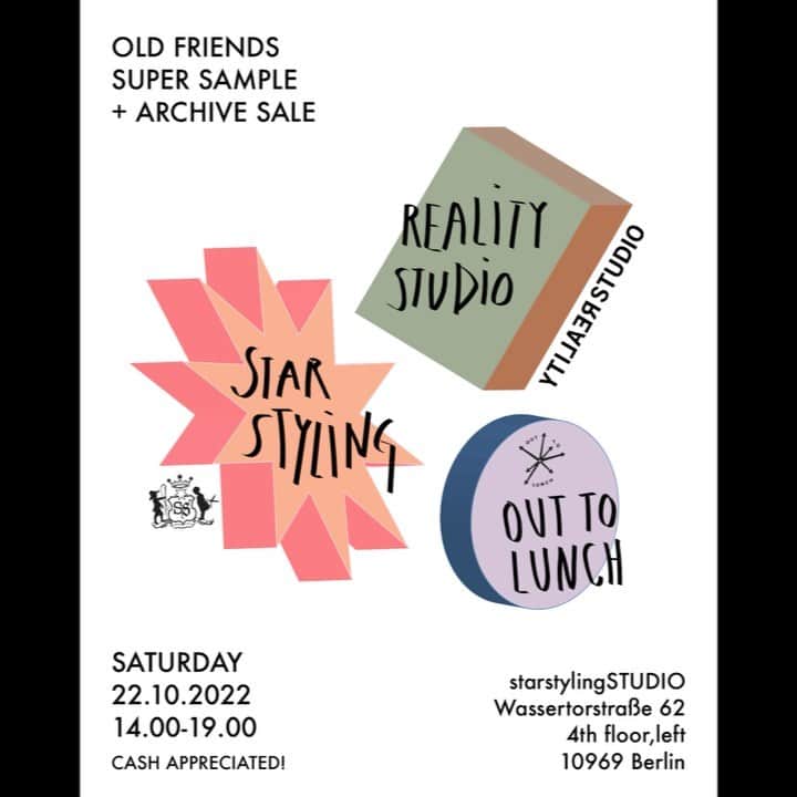 スタースタイリングのインスタグラム：「Ja, kommt vorbei….Sale mit @realitystudio_  @outtolunch_shop und @starstylingworldwide bei uns im studio @starstylingstudio.berlin  Wassertorstr.62  4.stock links 🏷💰👅.」
