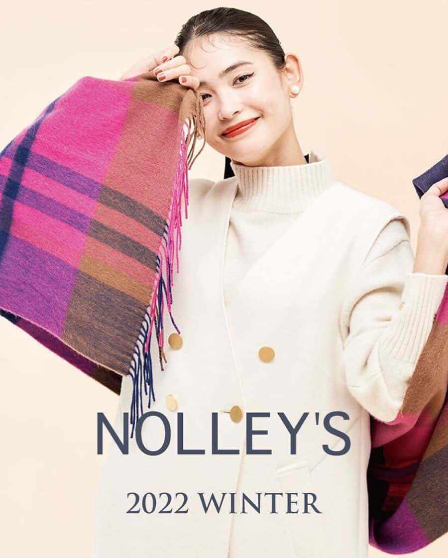 夏海のインスタグラム：「NOLLEY’S 2022 WINTER ルック公開されました💓  お気に入りのカットがたくさん 詰まってます〜！ ぜひご覧ください🤭  @nolleys_official」