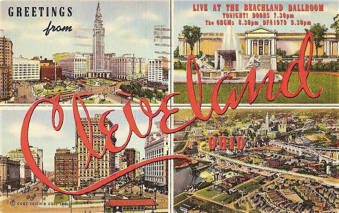 のインスタグラム：「CLEVELAND! TONIGHT! @beachlandcle 7.30 @theobgms 8.30 @dfa1979 9.30」