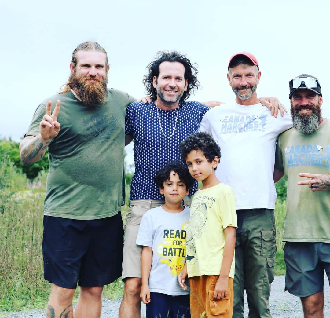 アイオン・ベイリーのインスタグラム：「James Topp is by far the most impressive Veteran I’ve met this year. A warrant officer with 28 years experience in the Canadian Army and also RCMP. James marched across the entire width of Canada from B.C. To New Foundland (with a stop in Ottawa to meet with law makers) in protest of the government’s unconstitutional injection mandates infringing on citizens freedoms,  proven to be politically motivated with zero scientific validity.  In the process he’s endured harassment/defamation of character, and also gathered a lot of support. I caught up with him in August while shooting on location in Nova Scotia (6,000k from his start), and asked him how it’s been? “Well it’s tough to get going but once you do it’s just one foot in front of the next”. This guy may be a veteran but he’s still in the fight. Curahee!  #veteransforfreedom #veteransday #veterans #novaccinemandates」