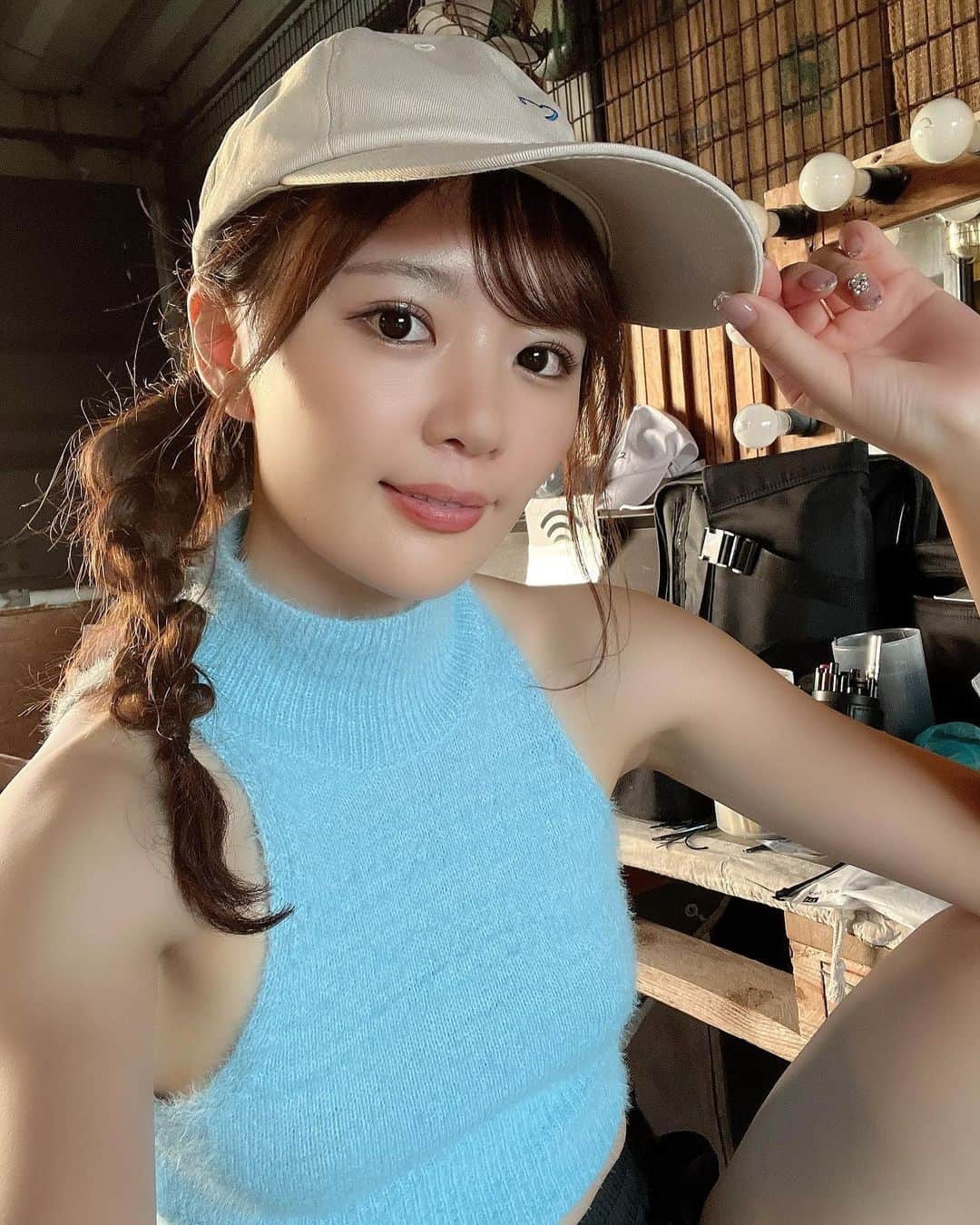 結城のののインスタグラム：「🧢　#水色かあいい」