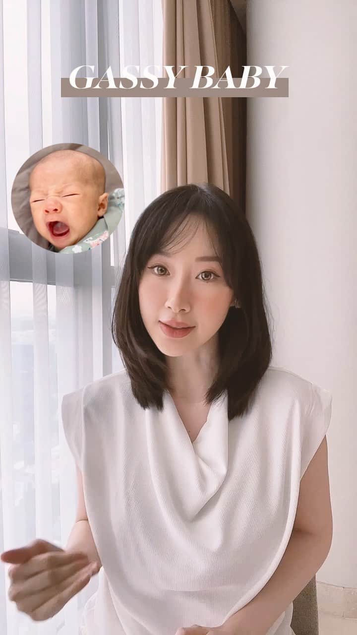 エリッサ・ヤマダのインスタグラム：「Motherhood is a collection of rain and rainbows, and I definitely got my thunderstorm during Ray’s gassy period ⛈  If your LO ever experienced prolonged, high-pitched crying in the evenings or late at night that could last 30mins to 1hour (or more) until he relieves gas in his tummy, and nothing seems to work to calm him down (not even the bewbs 🥲), this video is for you.  Thank you, @interlacprobiotics, for keeping Ray comfortable and mama sane. 🥰」