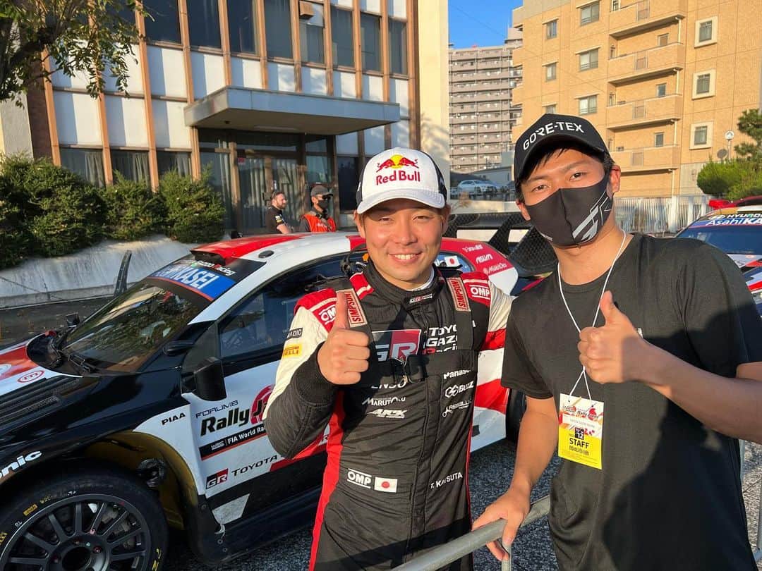 大嶋和也のインスタグラム：「頑張れー！！ #takamotokatsuta  #rallyjapan」