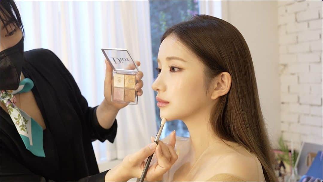 南りほのインスタグラム：「@iammaeng 🤍 예쁘게해주셔서 감사합니다….🙇🏻‍♀️💕  YouTube見てね🫶🏻」