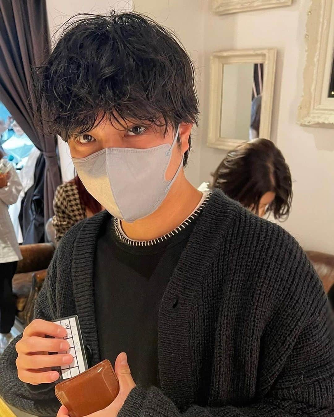 桜木那智のインスタグラム：「かーみきりました。  こじゃくんのカーディガン鬼可愛い。、」