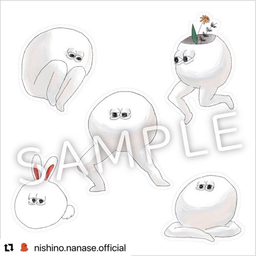 西野七瀬のインスタグラム：「#西野七瀬インスタ投稿 2022/11/12 #Repost @nishino.nanase.official  ・・・ カレンダーの、ご購入特典 どいやさんステッカーにしてみました。 色んなところにペタッと、ぜひ！ 2023卯年なのでうさぎも仲間入り🐇」