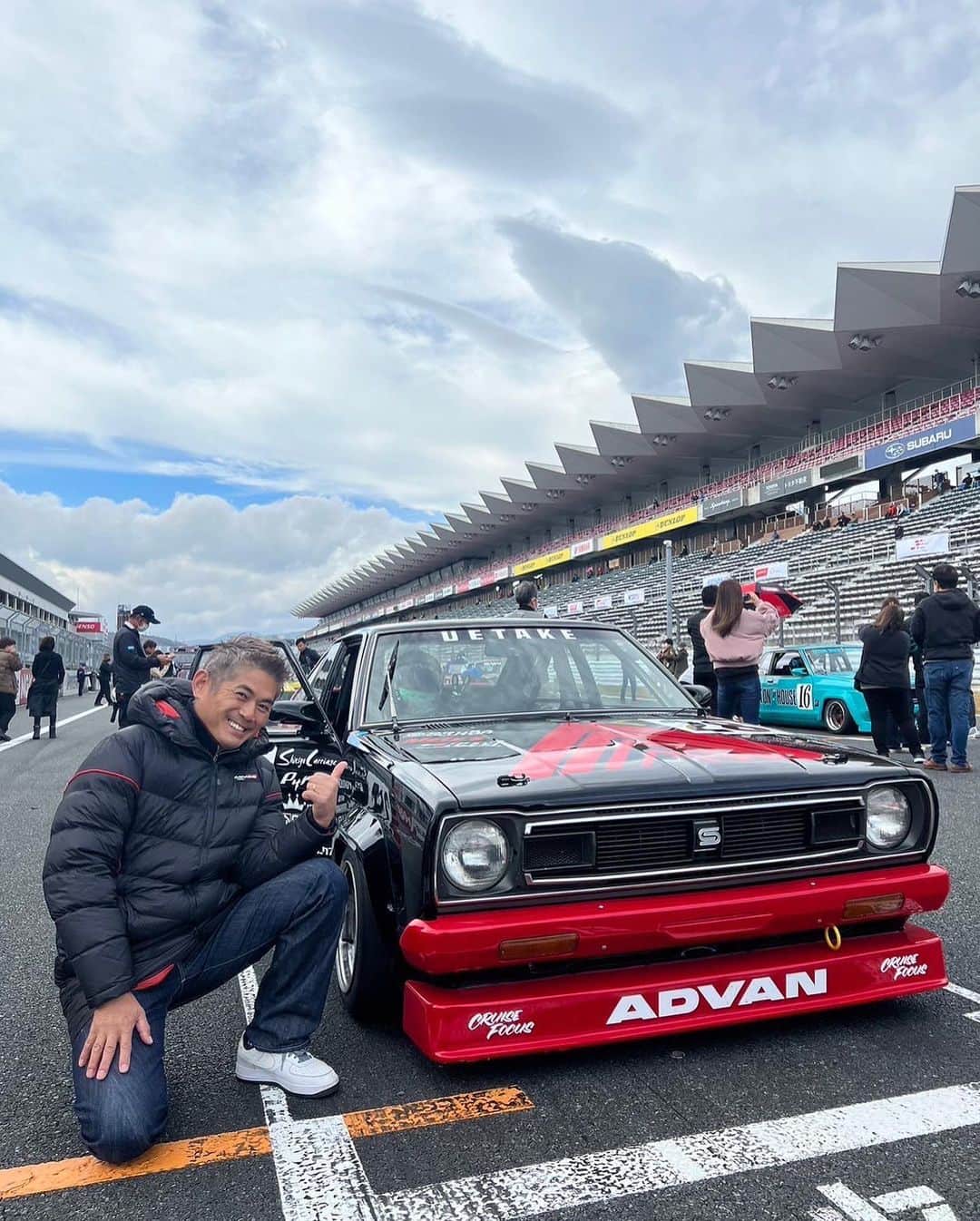 のインスタグラム：「富士チャンピオンカップ  マイナーツーリング  とても痺れるわ^_^  同い年の 雨宮サカキが 優勝^_^  さすがです。  スリップストリーム 最高  #maxorido」