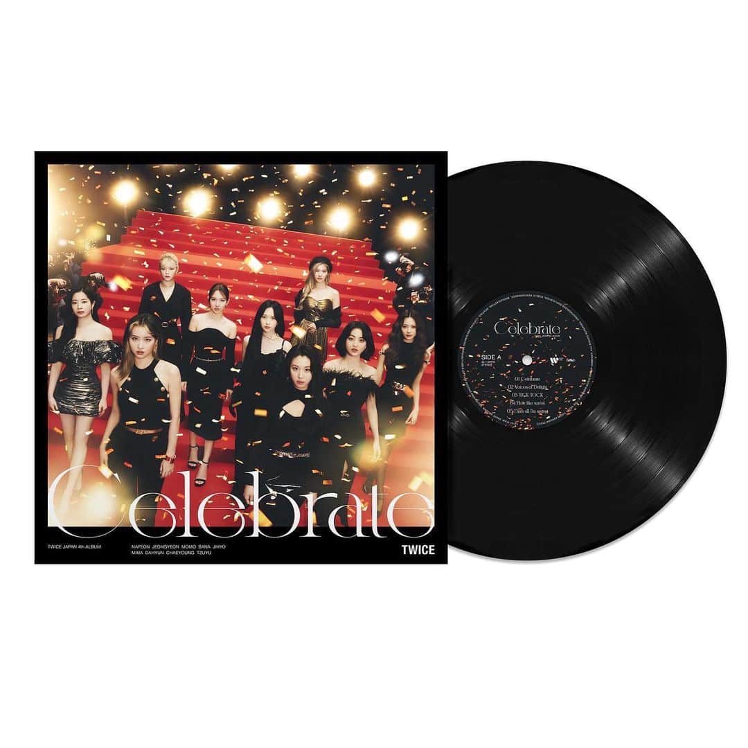 のインスタグラム：「. TWICE JAPAN 4th ALBUM『Celebrate』数量限定生産アナログ盤 2022.12.28 Release  https://twicejapan.com/feature/CelebrateVINYL ※予約開始は正午12時以降順次となります。  #TWICE #Celebrate #VINYL #TWICE_JAPANDEBUT5thAnniversary」