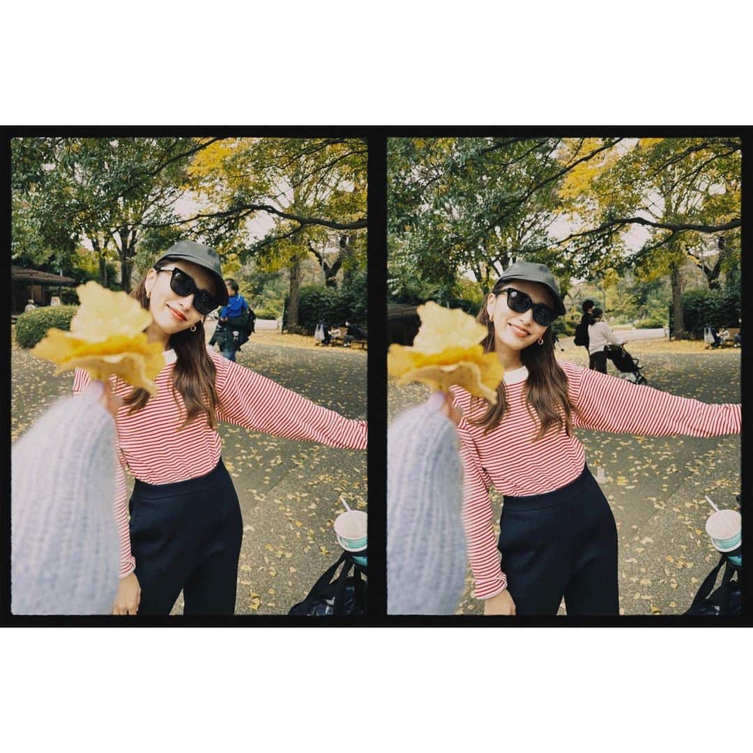 近藤千尋のインスタグラム：「親友がとってくれた🍁写真🤳  今日はいつものメンバーで 遊びに行ってきました🚘👧👧👧👦 はちゃめちゃだけど 夜はぐっすり寝てくれる。。笑  落ち葉にはしゃぐ子供たち🍂 降りてくれない、ゴーカート🚙笑 何回やったかな。笑  動物さんたちにも癒されたところで 母ちゃんはもう一仕事してから 寝るとします。。🙋🏻‍♀️💓  明日からまた月曜日❣️ 頑張りましょう〜☺️」