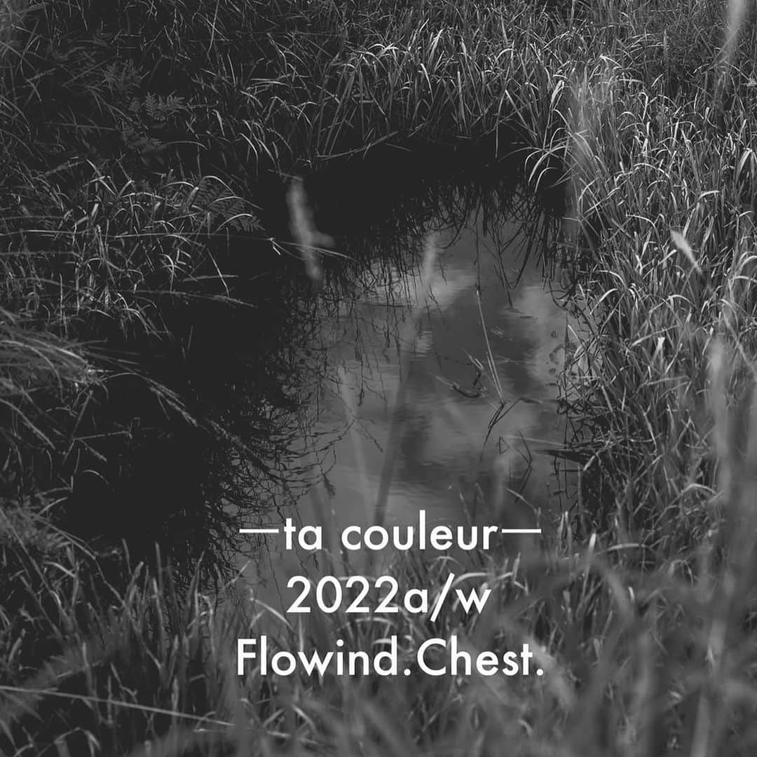 CHESTのインスタグラム：「.  ーta couleurー   2022a/w Flowind. Chest.  あした、髪は美しい。 　　　　　今、デザインを。  【direction】 takuma maekawa ami  【support】 mayu nozawa ryouske imai mina isobe  【model】  yuuki  natuki  moe  marie  【potographer】 rui okazaki  【costume support】 black out クラウンマーケット  【special support】 tani trading company  and special thx for everything   by  Flowind. Chest.」