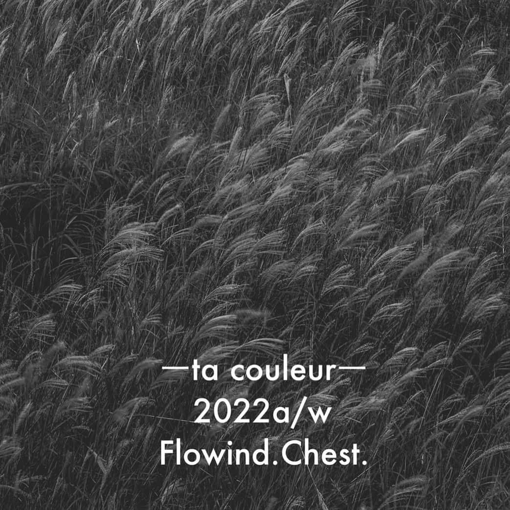 CHESTのインスタグラム：「.  ーta couleurー   2022a/w Flowind. Chest.  あした、髪は美しい。 　　　　　今、デザインを。  【direction】 takuma maekawa ami  【support】 mayu nozawa ryouske imai mina isobe  【model】  yuuki  natuki  moe  marie  【potographer】 rui okazaki  【costume support】 black out クラウンマーケット  【special support】 tani trading company  and special thx for everything   by  Flowind. Chest.」