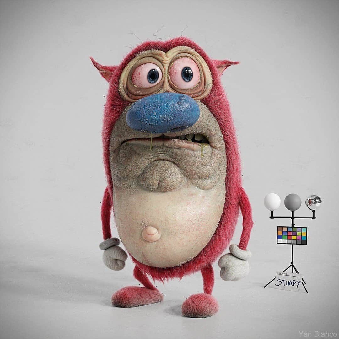 Art Collective Magazineさんのインスタグラム写真 - (Art Collective MagazineInstagram)「Incredible digital art by @yanblanco3d 💥 Give him a follow for more! #artnerd #artcollective #renandstimpy #stimpy #digitalart」11月15日 4時16分 - art_collective