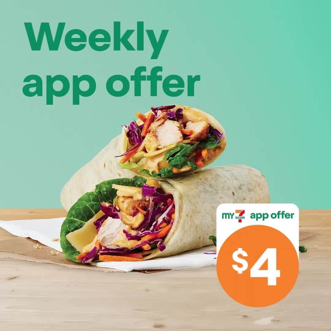 7-Eleven Australiaのインスタグラム：「Have you tried our Southern Fried Chicken Wrap?  If you haven't now is the time too because with the My 7-Eleven app its only $4...crispy fried chicken, crunchy slaw and smoky chipotle mayo.   -  Exclusive to My 7-Eleven app members only. Limit of one per customer per day. While stocks last. Valid to 20/11/2022.​」