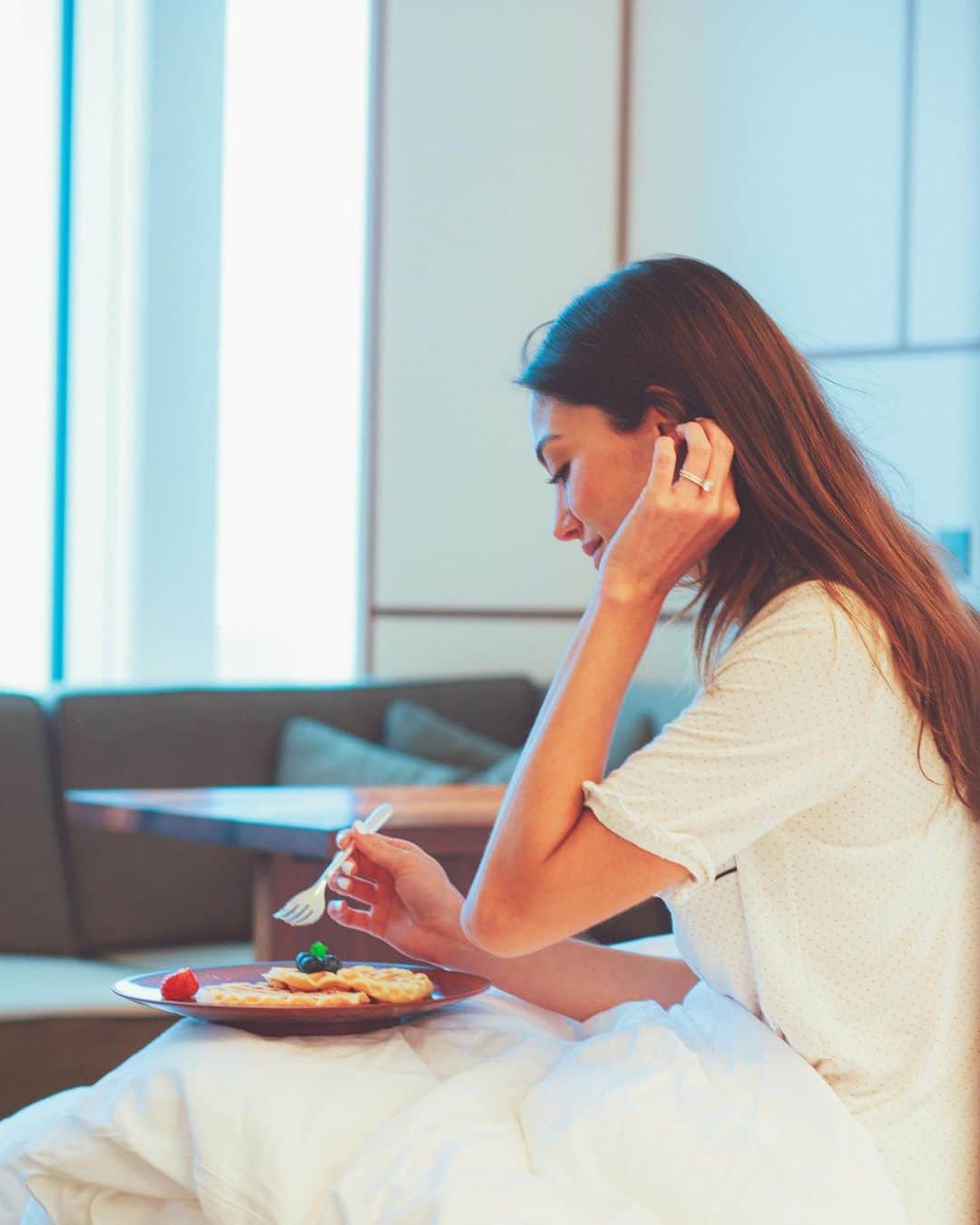 セリーヌ・ファラクのインスタグラム：「Breakfast  in📍Japan @andaztokyo」