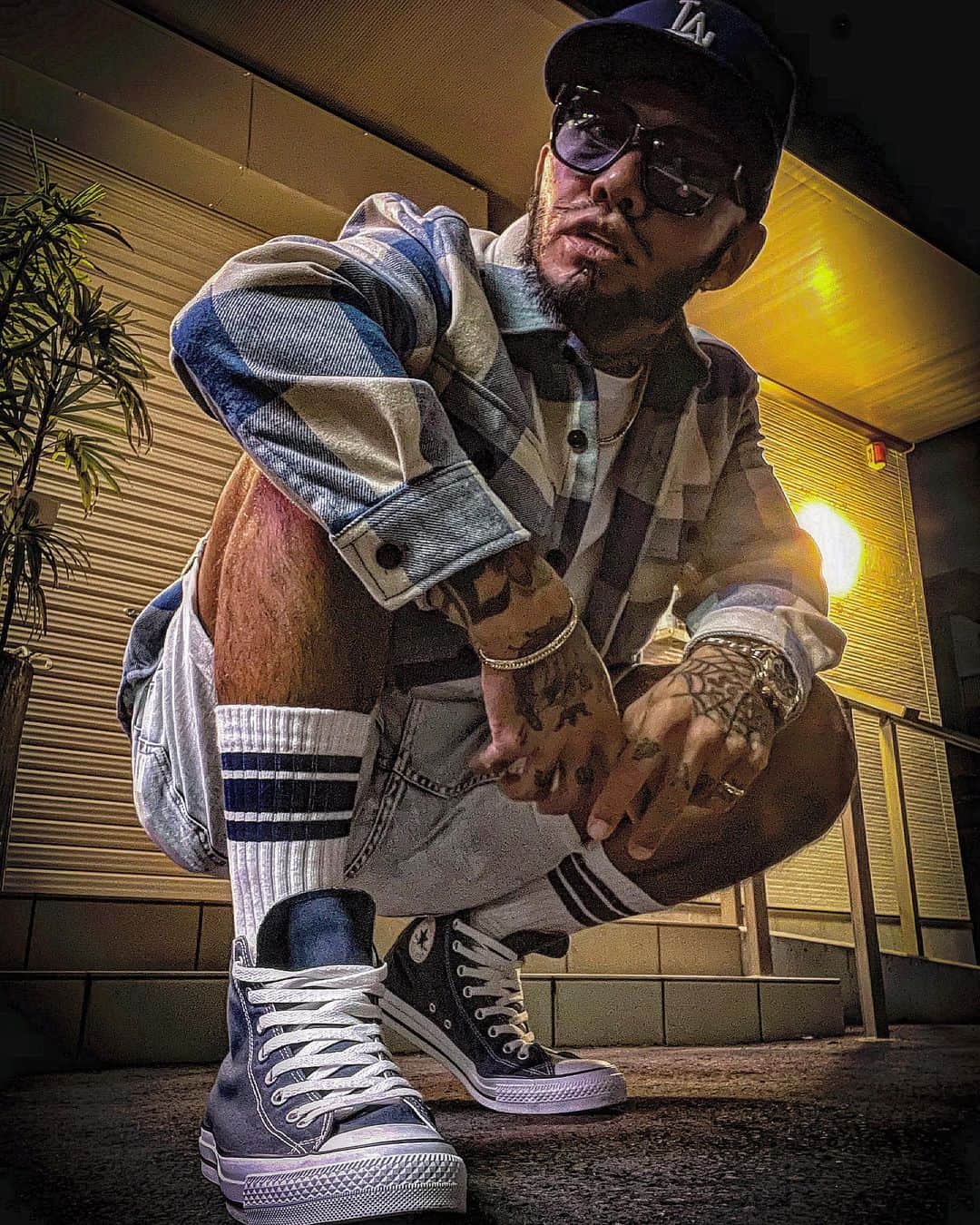 K-YOのインスタグラム：「...  俺にとっての正装は ブルーのドジャースキャップ  #RIDERECORDZ #730RIDAZ」
