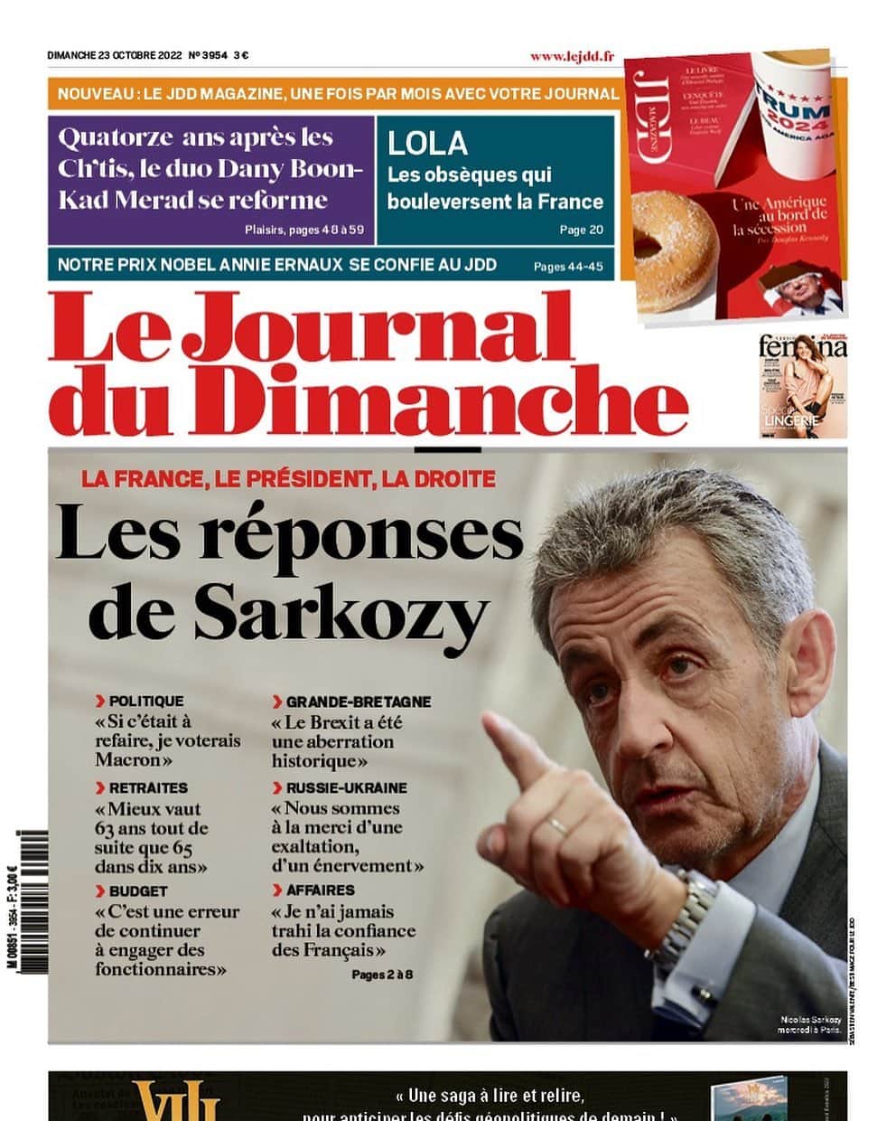 ニコラ・サルコジのインスタグラム：「À lire ce dimanche dans le @le_jdd」