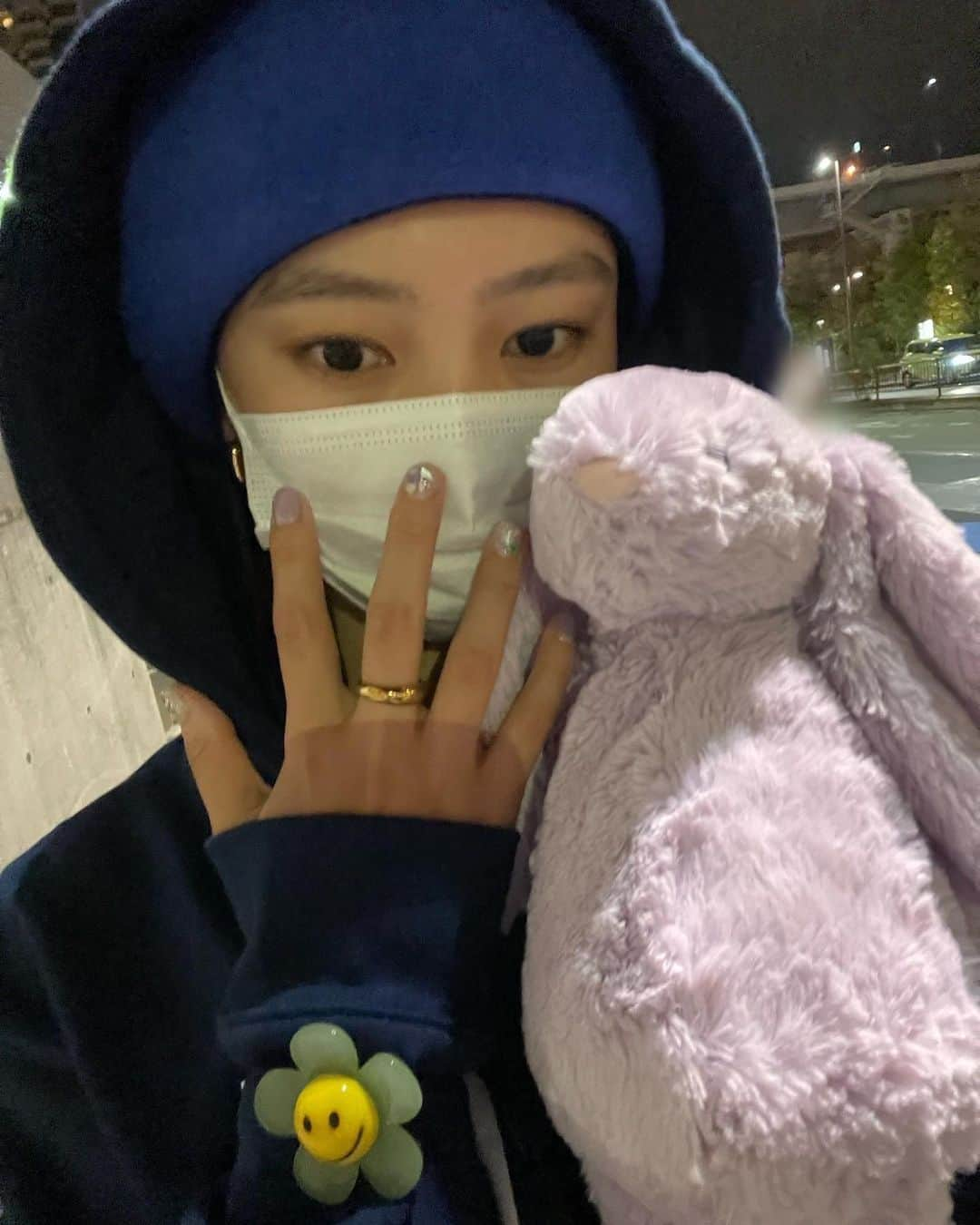 岡本莉音のインスタグラム：「推しに会いに行った日🆕🐇💜」