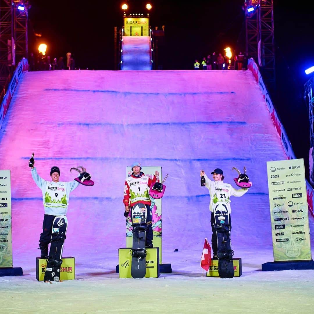 飛田流輝のインスタグラム：「I got  second place in the opening  world cup this season🍾⭐️🤘 I had so much fun and excited while I was snowboarding in the event ！ I really appreciate it everyone who is supporting me🔥  ワールドカップ開幕戦2位になりました👊🍾🤜 白熱した試合とても面白かったです🍾🔥 @volcomsnow  @volcomjapan #volcomjapan  @willraise_official #snowboad#snowboarding #スノーボード #ウィルレイズ #bigairchur」
