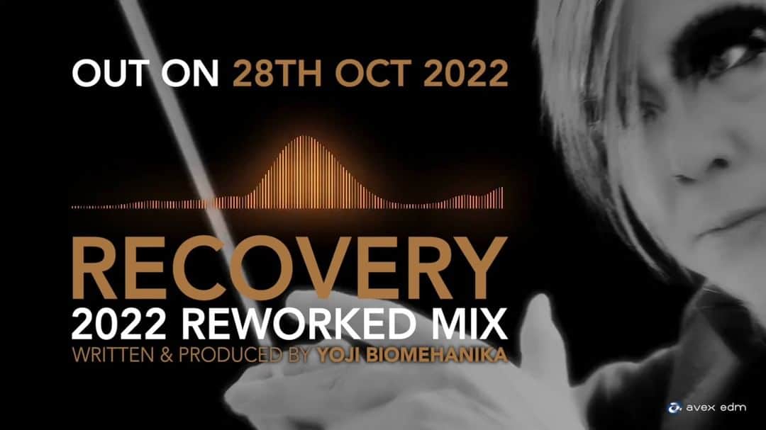 YOJI BIOMEHANIKAのインスタグラム：「RECOVERY "2022 REWORKED MIX" は今週金曜日リリースなのだ。4649! The third release in the Rework series, 'Recovery', is coming out this Friday!  @avexEDM  #recovery」