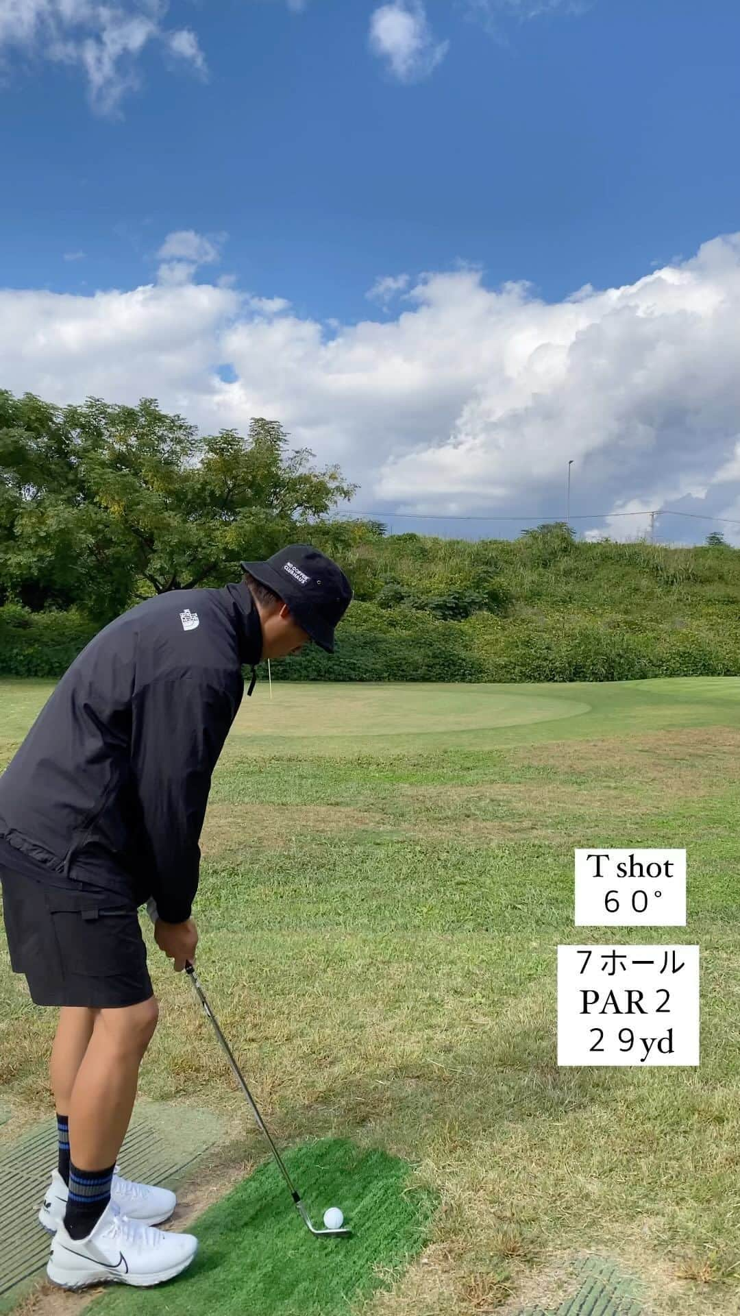 西條 祐也のインスタグラム：「1人ゴルフ 7〜8ホール  淀川ゴルフクラブ 1ホール　150yd  PAR3 - 2ホール　130yd PAR3 - 3ホール　120yd PAR3 - 4ホール　82yd  PAR3 - 5ホール　50yd  PAR3 - 6ホール　68yd  PAR3 - 7ホール　29yd  PAR2 - 8ホール　101yd PAR3 △  崩れましたねー！ 上手いこといかん‼️  1〜8でone over」