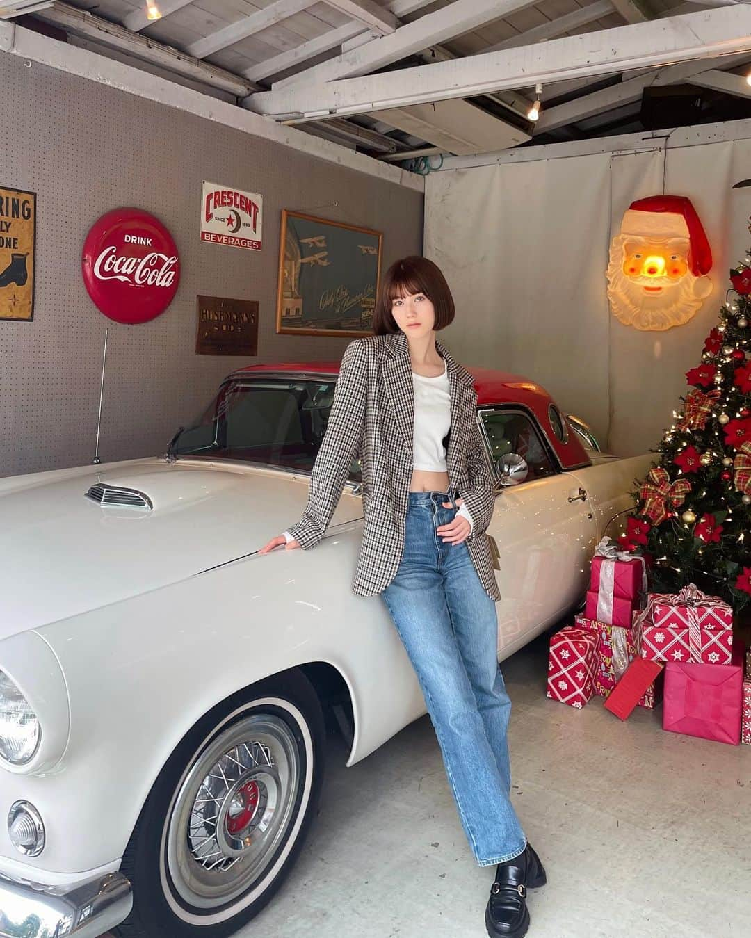 藤本林花美愛さんのインスタグラム写真 - (藤本林花美愛Instagram)「🎅🏻🚘💚」10月24日 20時07分 - lily_1001_official