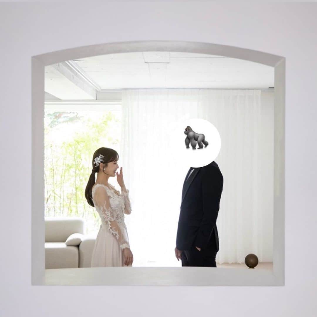 ひよんのインスタグラム：「👰🏻‍♀️🤵🏻  この写真とてもお気に入り☺️💓 フィードで2人の写真載せてなかったから これだけ🫣💍  @hiyon_kimama の方ではストーリーで 色々載せたりしてる❤️  #ひよん #ウェディングフォト」